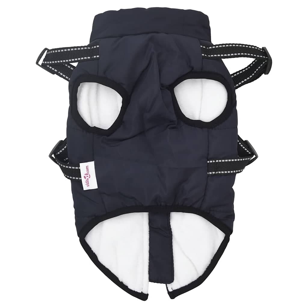 Cappotto Cani Imbracatura Impermeabile Riflettente Blu Navy L28 — miniatura 3 di 8