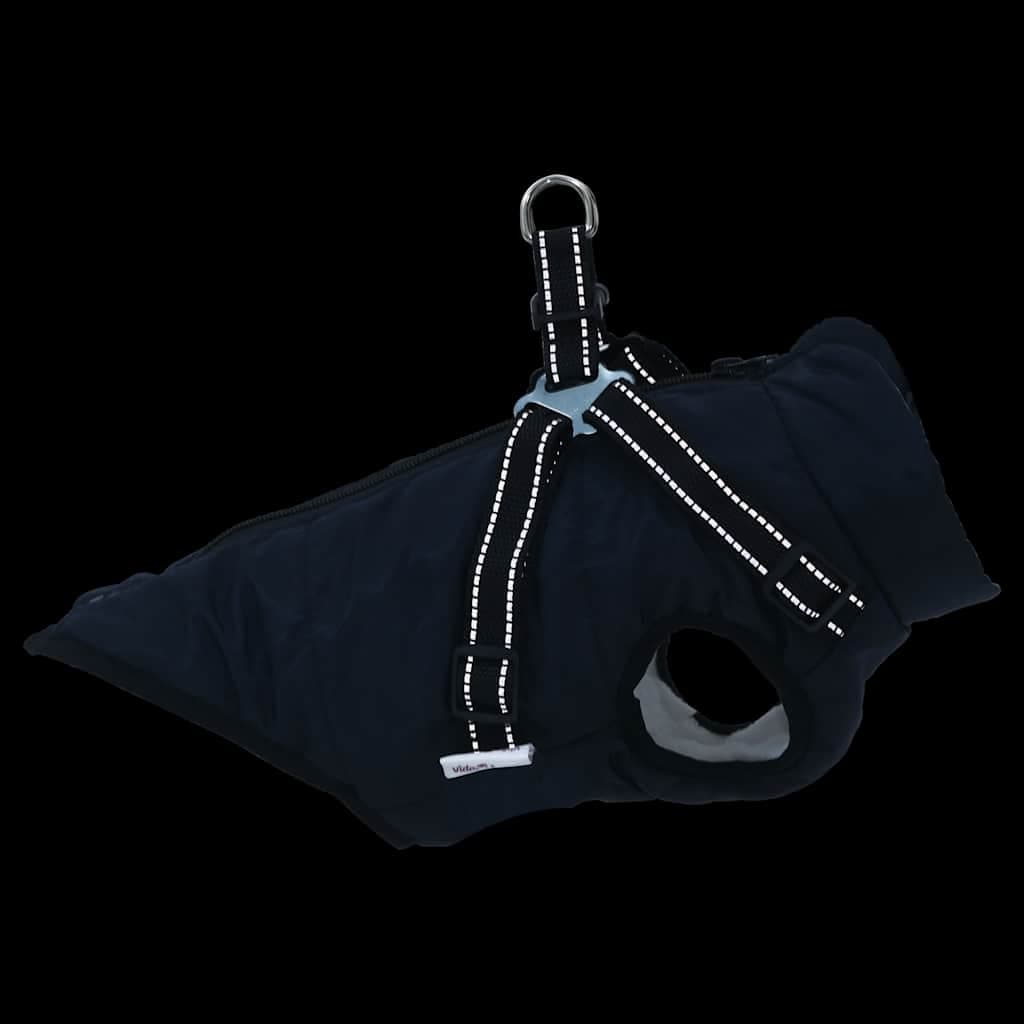Cappotto Cani Imbracatura Impermeabile Riflettente Blu Navy L28 — miniatura 4 di 8