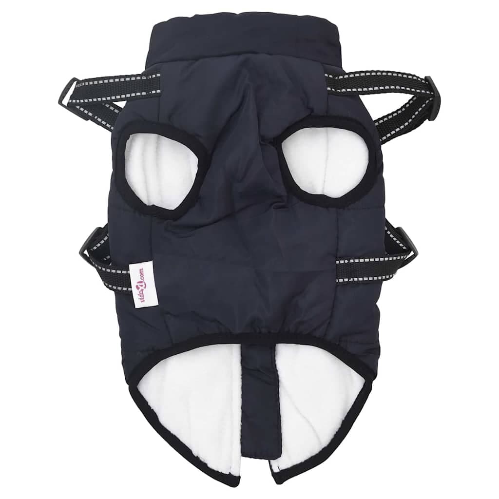 Cappotto Cani Imbracatura Impermeabile Riflettente Blu Navy L36 — miniatura 3 di 8