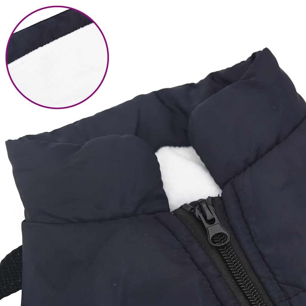 Cappotto Cani Imbracatura Impermeabile Riflettente Blu Navy L40 — miniatura 5 di 8