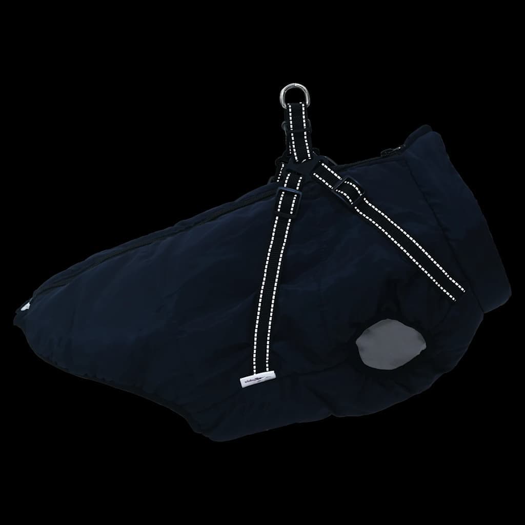 Cappotto Cani Imbracatura Impermeabile Riflettente Blu Navy L44 — miniatura 4 di 8