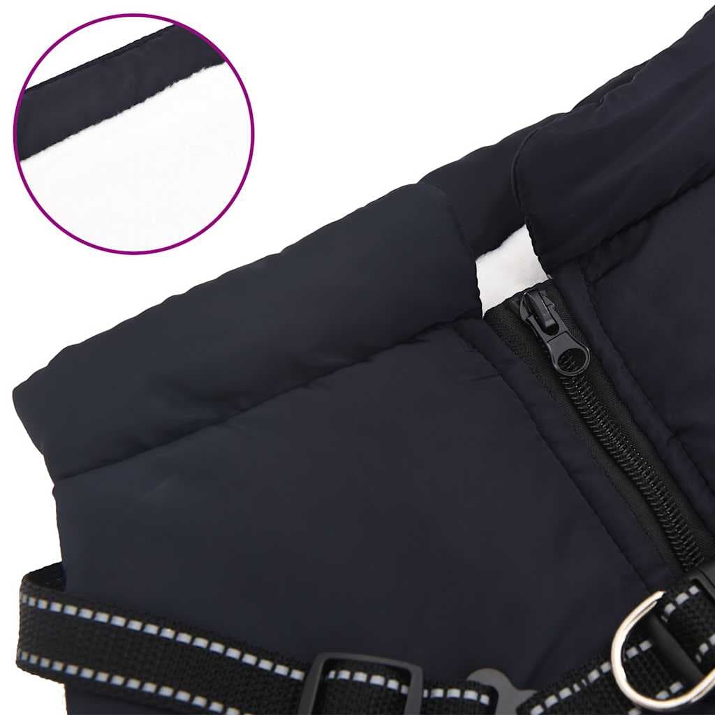 Cappotto Cani Imbracatura Impermeabile Riflettente Blu Navy L44 — miniatura 5 di 8