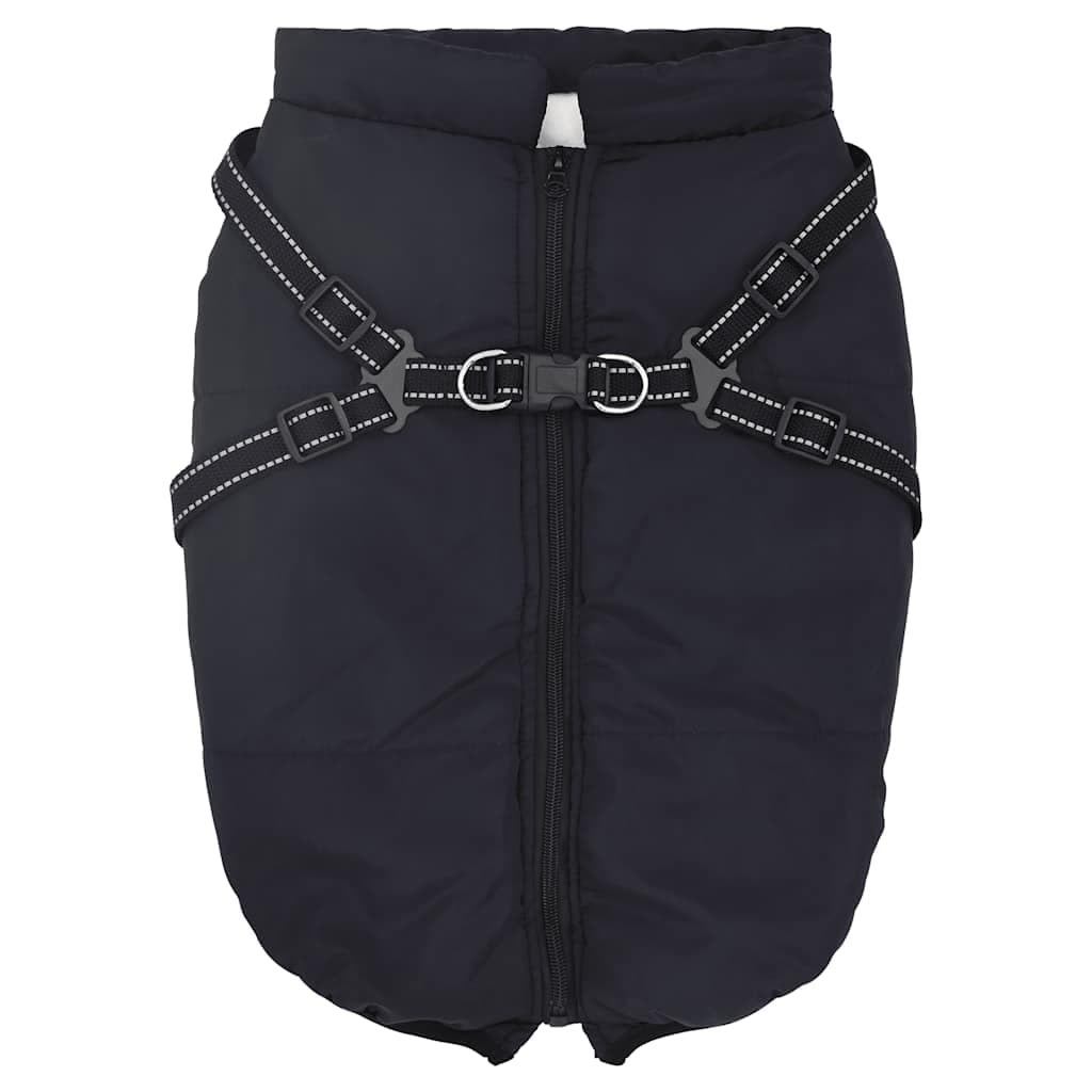 Cappotto Cani Imbracatura Impermeabile Riflettente Blu Navy L48 — miniatura 1 di 8