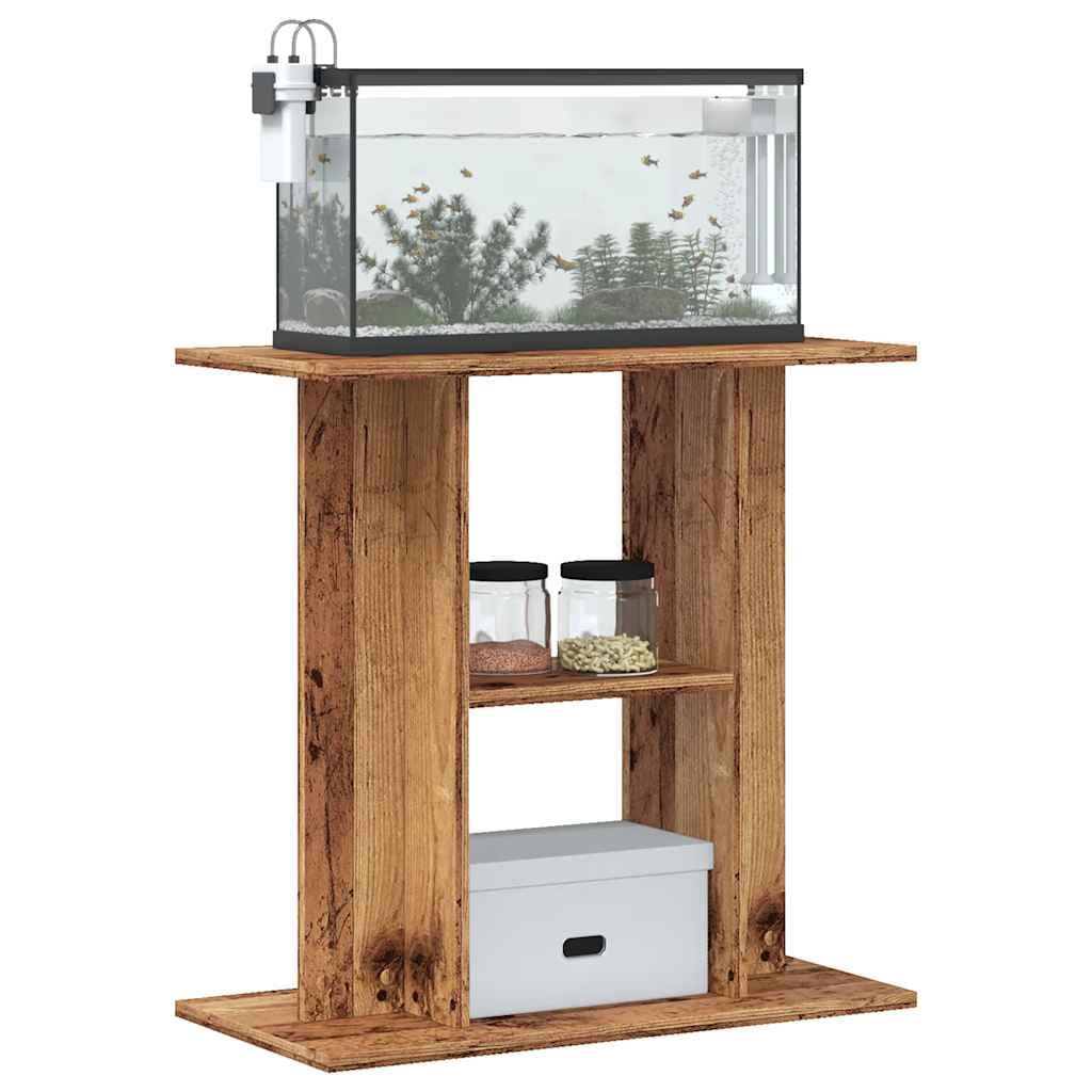 Supporto per acquario in legno antico 60x30x60 cm — miniatura 6 di 9
