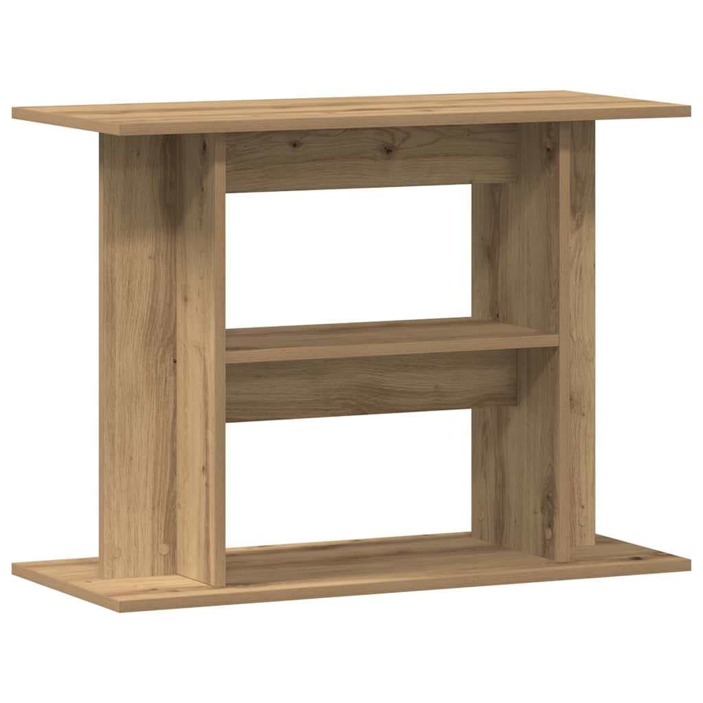 Supporto per acquario artigianale in rovere 80x35x60 cm — miniatura 2 di 9