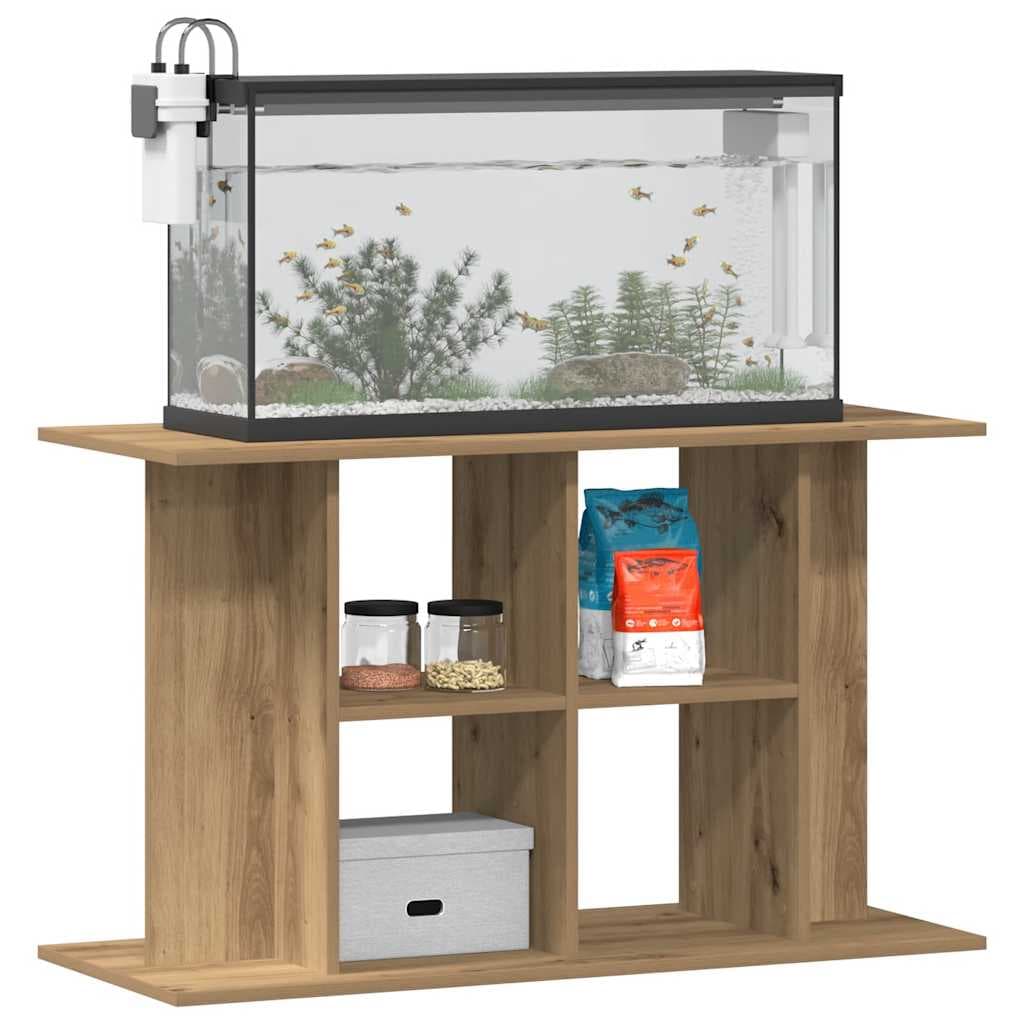 Supporto per acquario artigianale in rovere 100x40x60 cm — miniatura 6 di 9