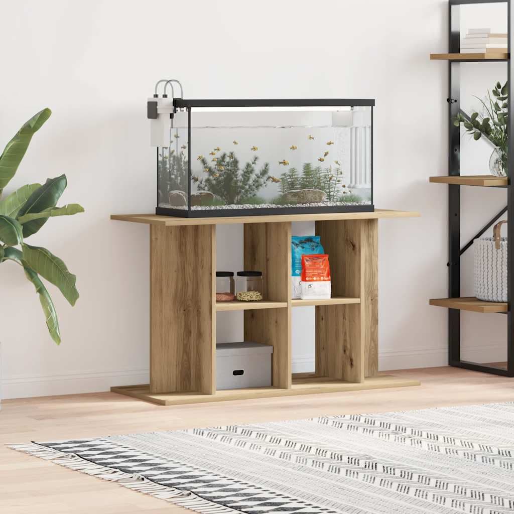 Supporto per acquario artigianale in rovere 100x40x60 cm — miniatura 1 di 9