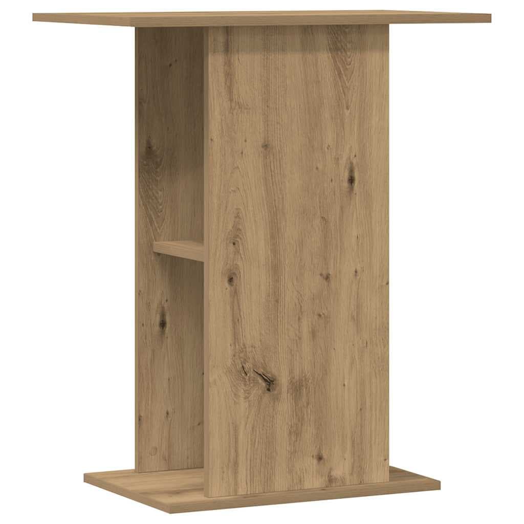 Supporto per acquario artigianale in rovere 36x60,5x72,5 cm — miniatura 2 di 9