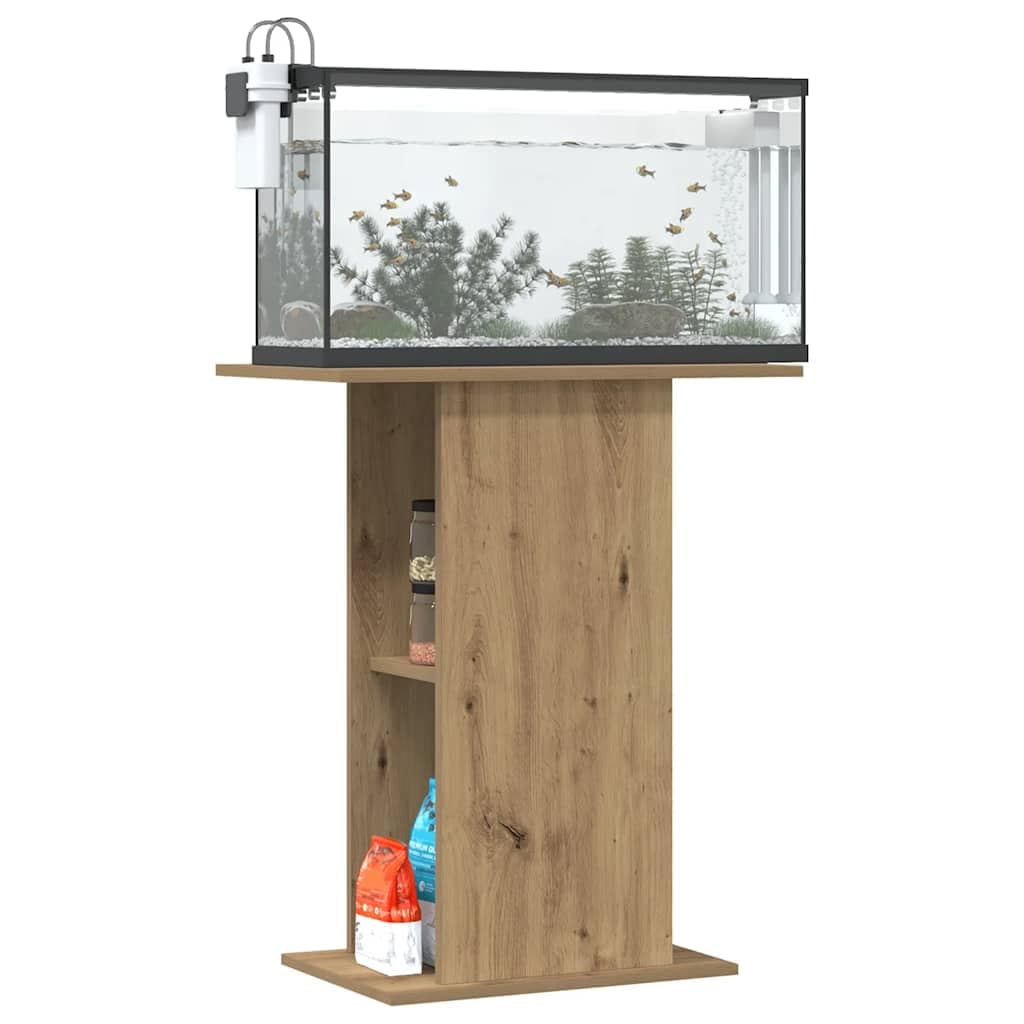 Supporto per acquario artigianale in rovere 36x60,5x72,5 cm — miniatura 6 di 9