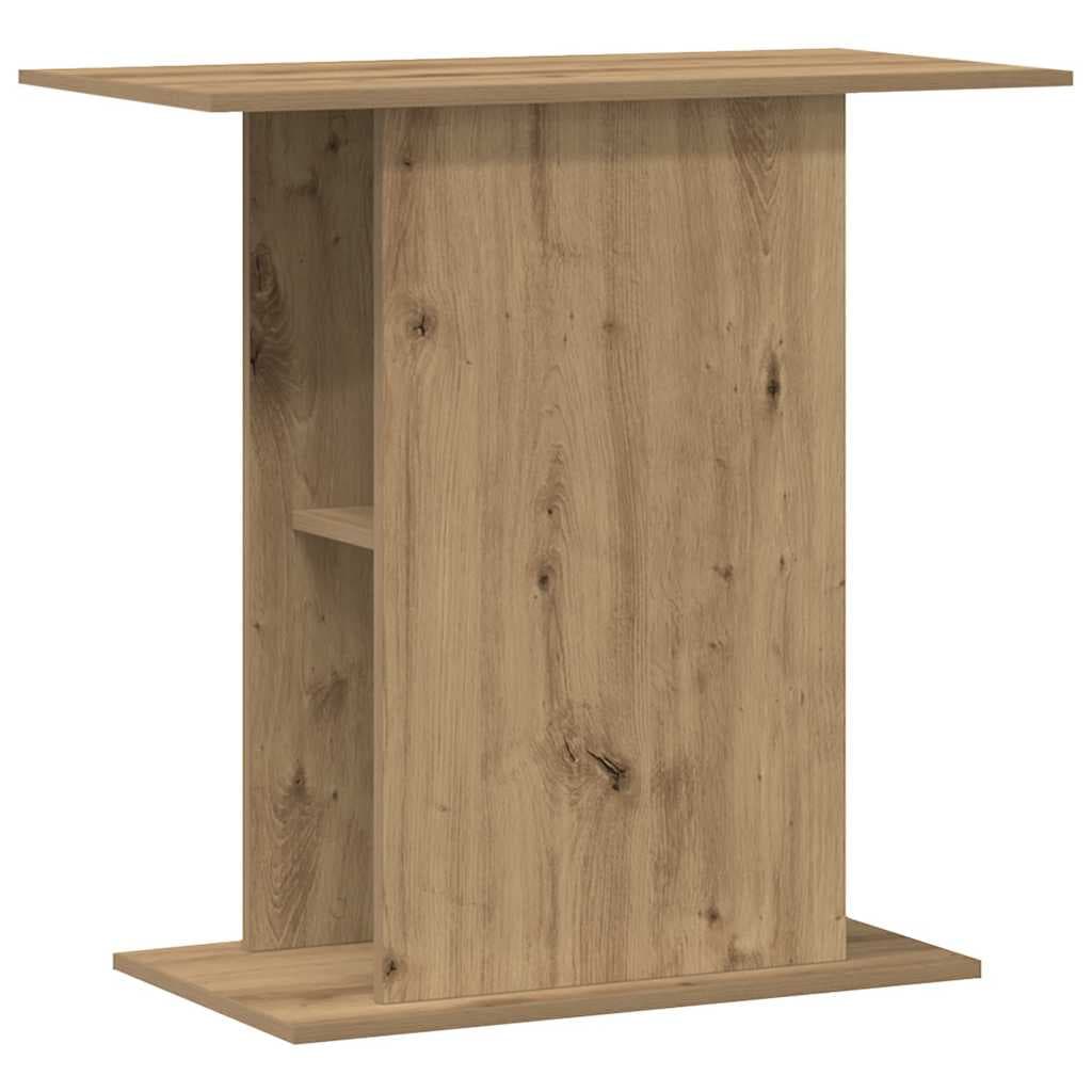 Supporto per acquario artigianale in rovere 36x75x72,5 cm — miniatura 2 di 9