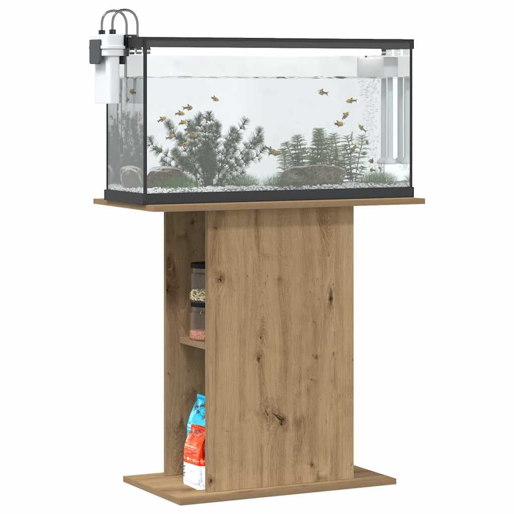 Supporto per acquario artigianale in rovere 36x75x72,5 cm — miniatura 7 di 9