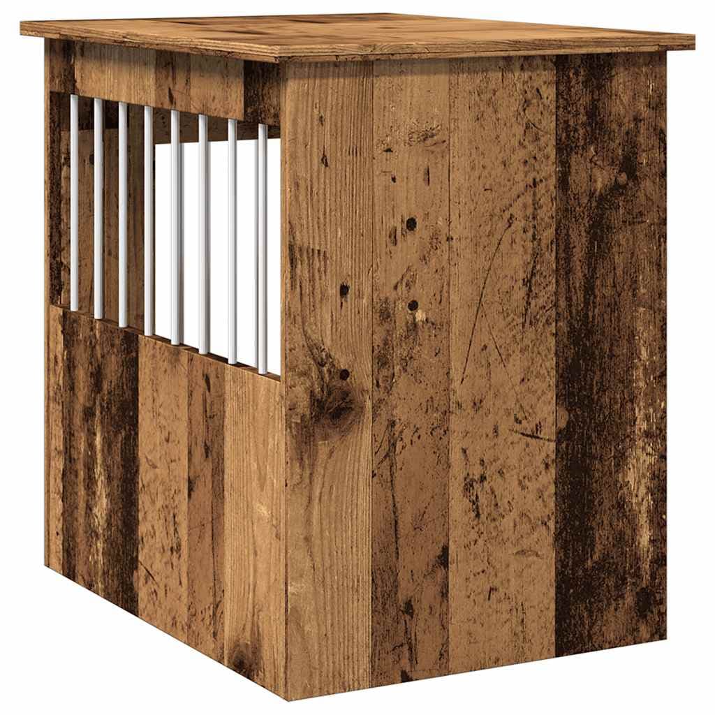 Gabbia Cani da Arredamento Legno Antico Legno Multistrato — miniatura 6 di 10