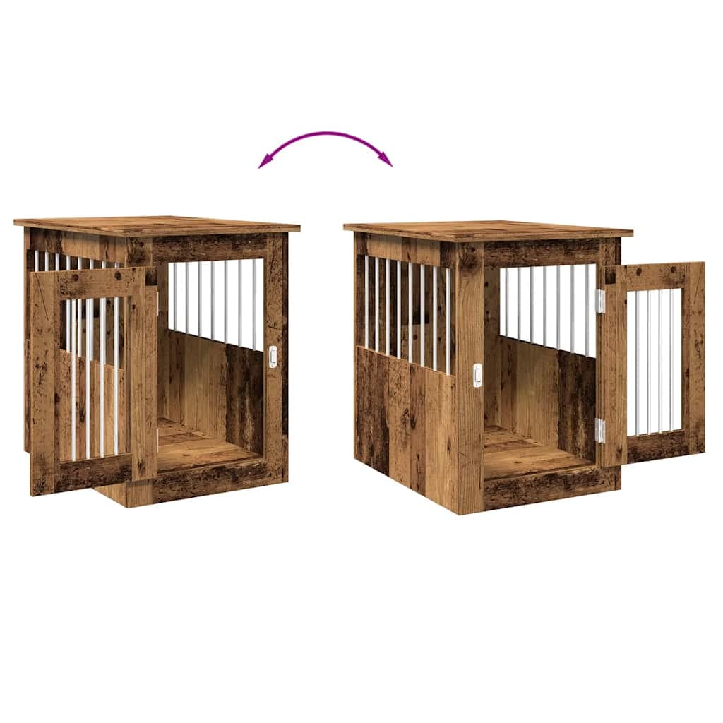 Gabbia Cani da Arredamento Legno Antico Legno Multistrato — miniatura 7 di 10