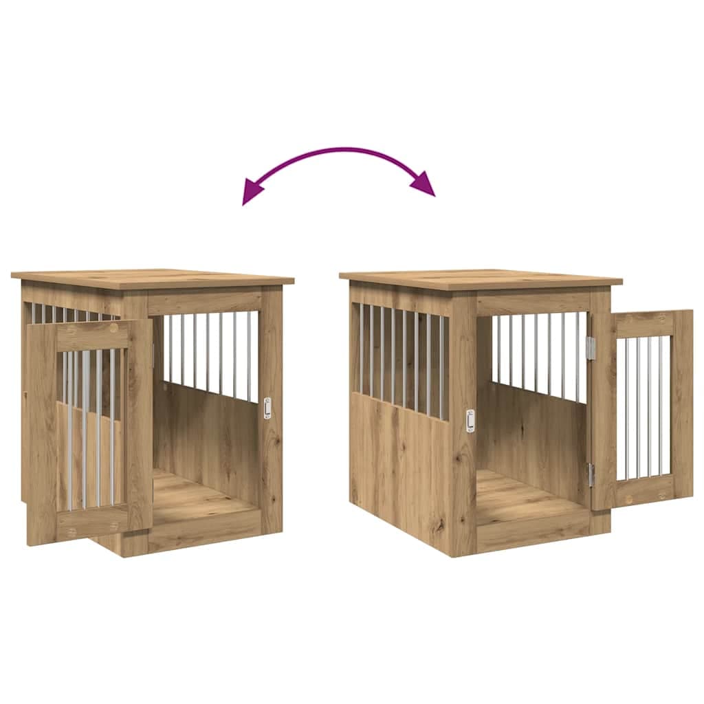 Gabbia Cani Arredamento Rovere Artigianale Legno Multistrato — miniatura 7 di 10