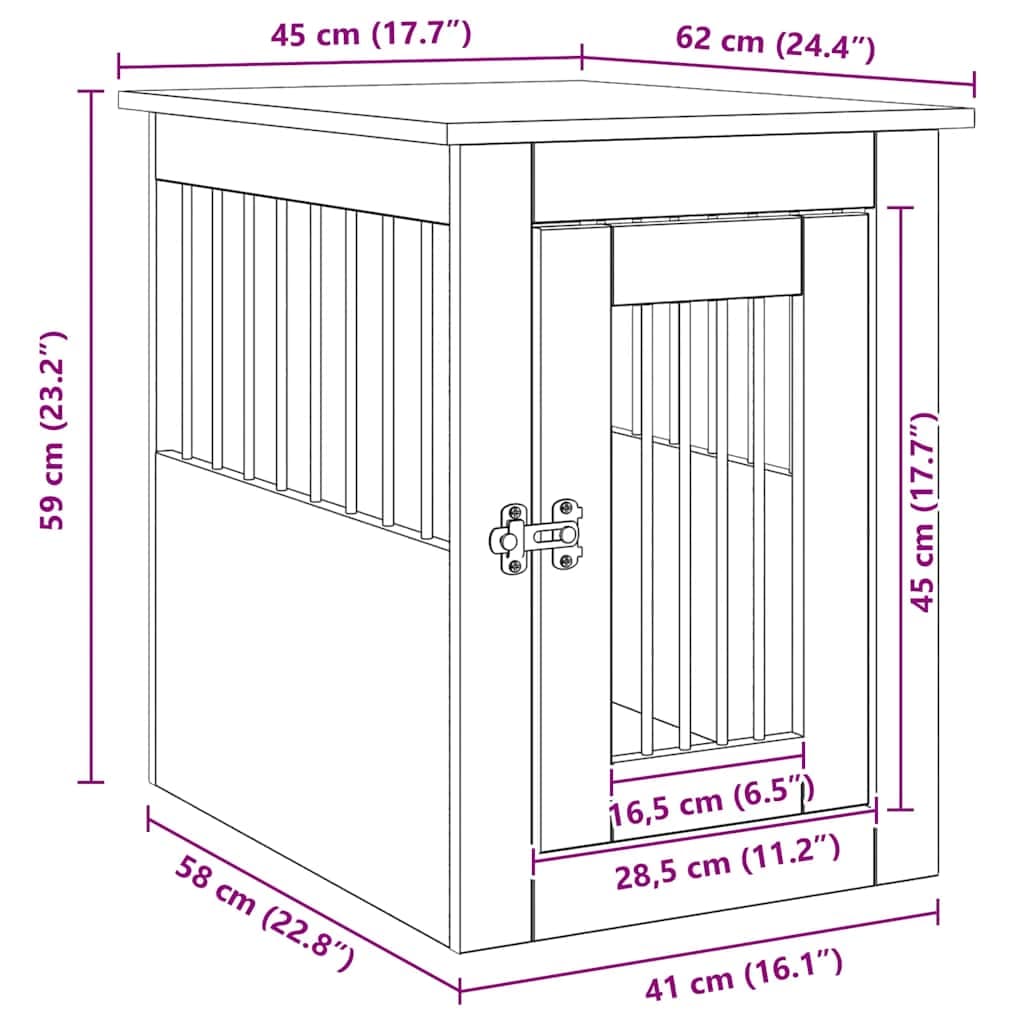 Gabbia Cani Arredamento Rovere Artigianale Legno Multistrato — miniatura 10 di 10