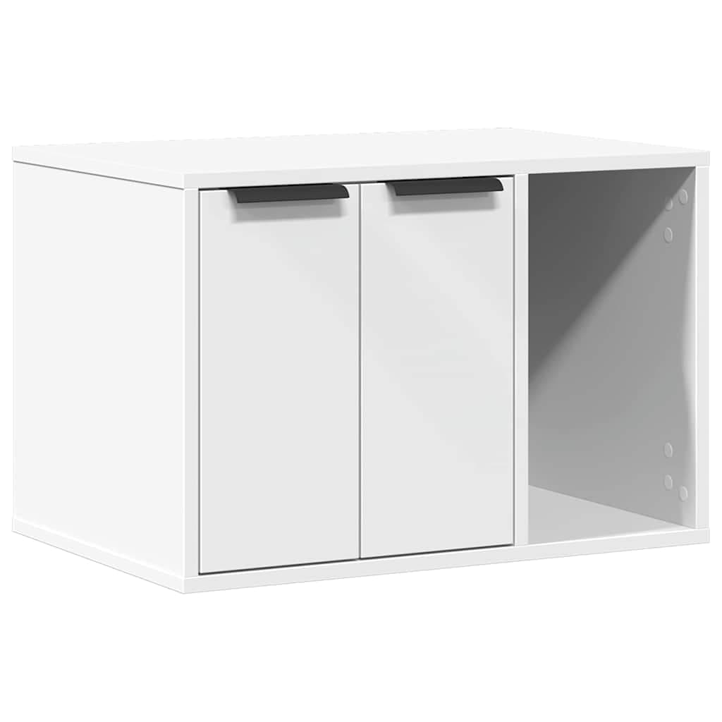 Recinto Lettiera Gatti Bianco 60x40x40 cm in Truciolato — miniatura 2 di 10