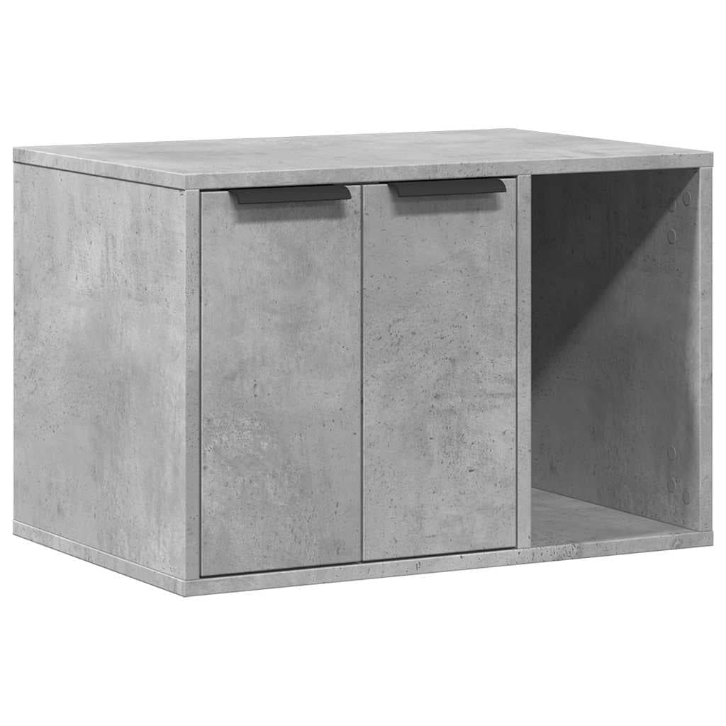 Recinto Lettiera Gatti Grigio Cemento 60x40x40 cm in Truciolato — miniatura 2 di 10
