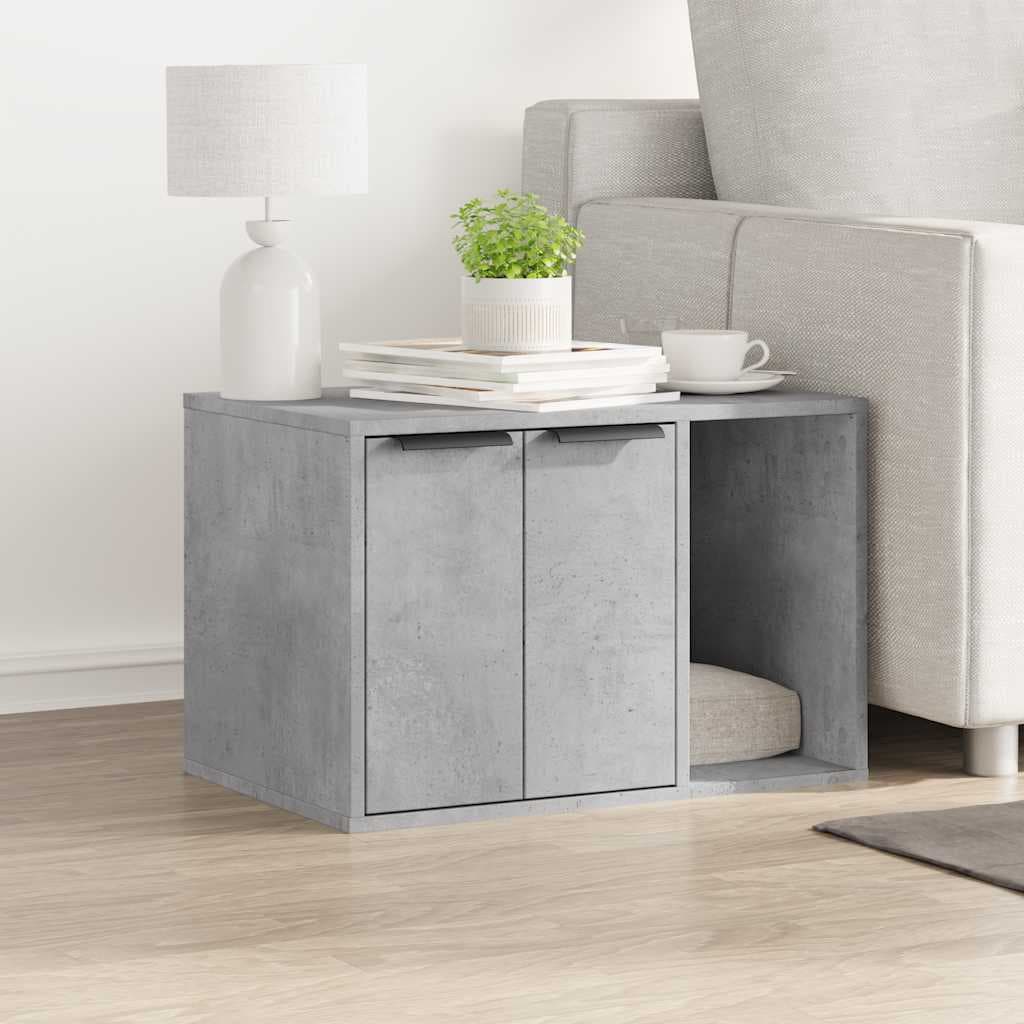 Recinto Lettiera Gatti Grigio Cemento 60x40x40 cm in Truciolato — miniatura 3 di 10