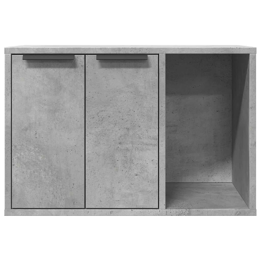 Recinto Lettiera Gatti Grigio Cemento 60x40x40 cm in Truciolato — miniatura 4 di 10