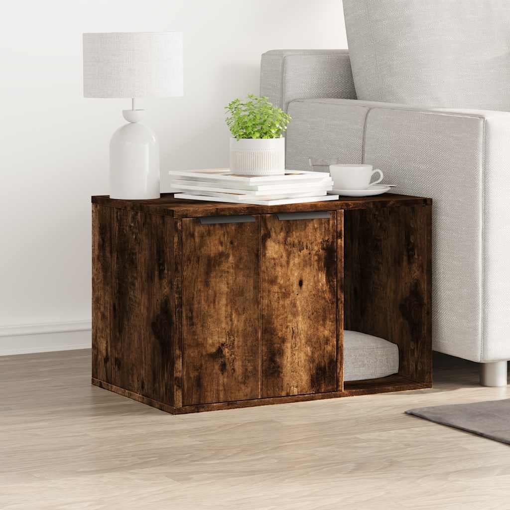 Recinto Lettiera Gatti Rovere Sonoma 60x40x40 cm in Truciolato — miniatura 3 di 10