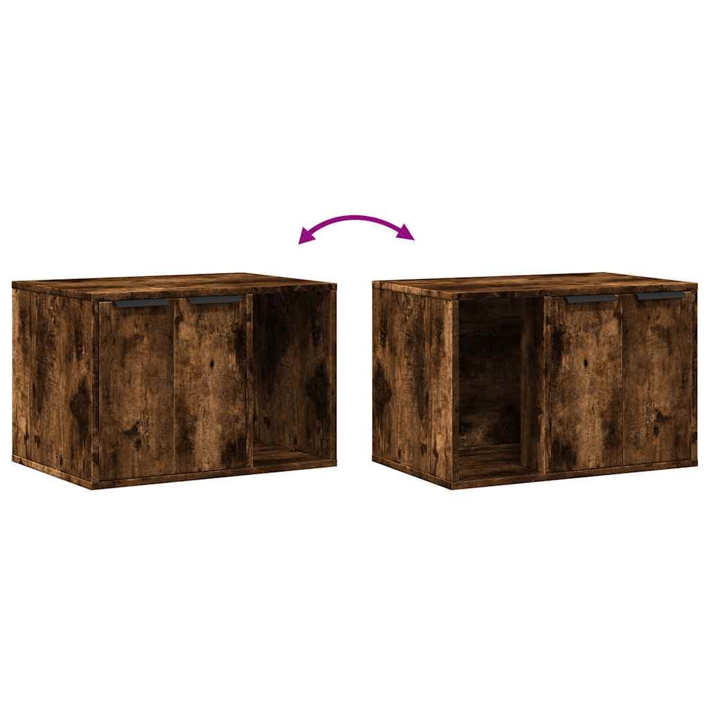 Recinto Lettiera Gatti Rovere Sonoma 60x40x40 cm in Truciolato — miniatura 7 di 10