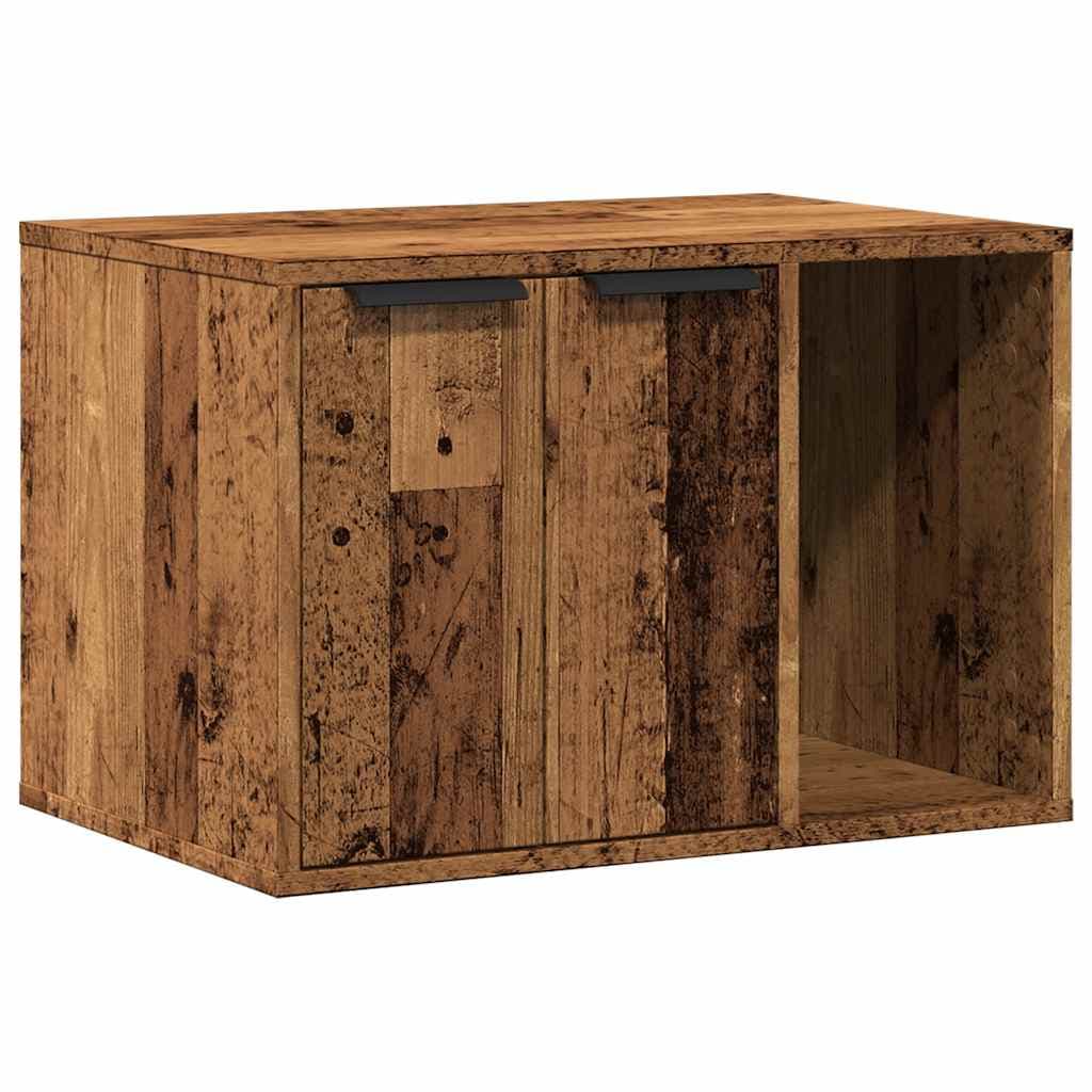 Recinto Lettiera Gatti Legno Vecchio 60x40x40 cm in Truciolato — miniatura 2 di 10