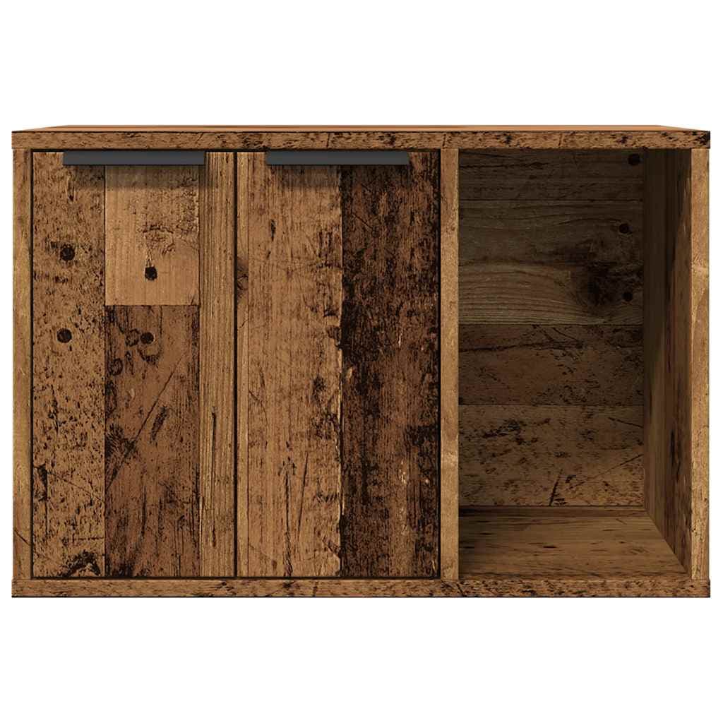 Recinto Lettiera Gatti Legno Vecchio 60x40x40 cm in Truciolato — miniatura 4 di 10