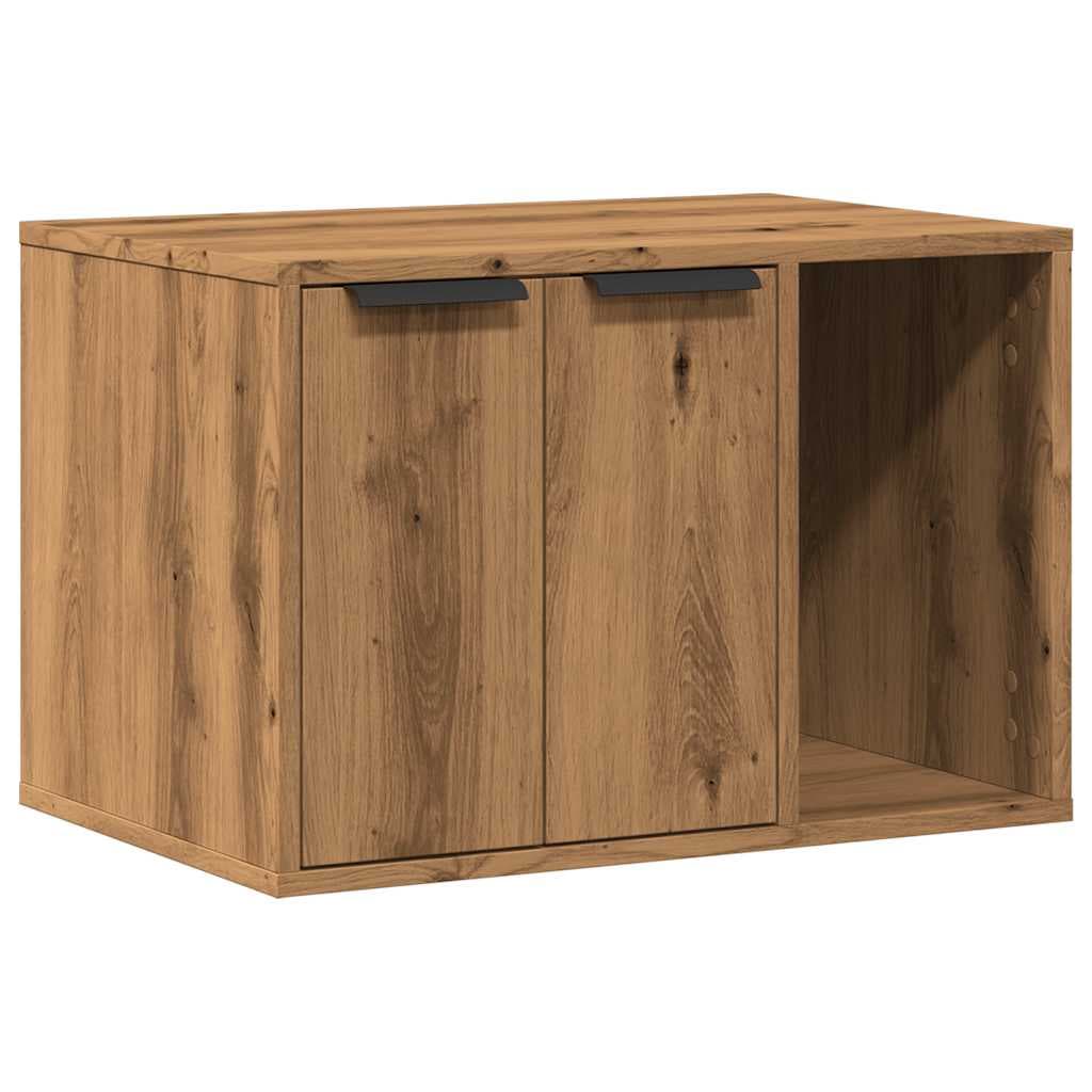 Recinto Lettiera Rovere Artigianale 60x40x40 cm in Truciolato — miniatura 2 di 10