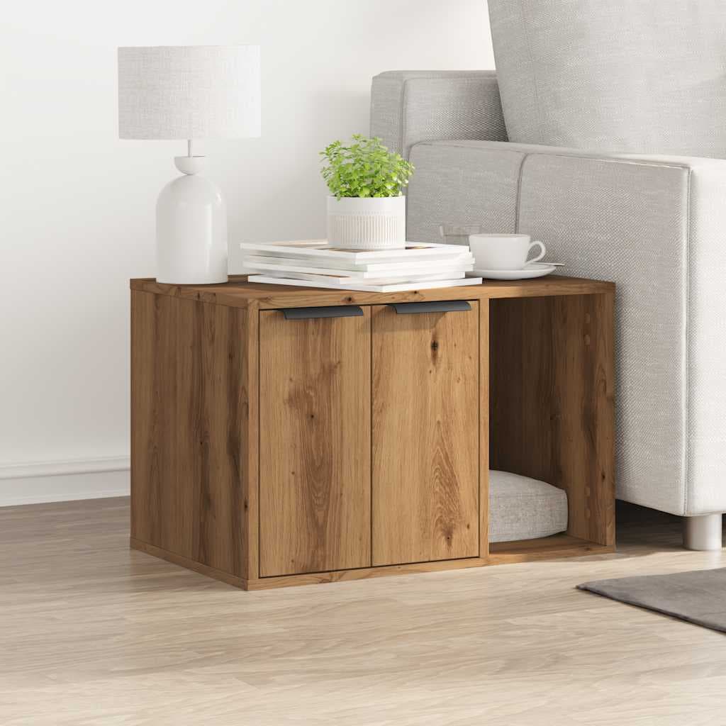Recinto Lettiera Rovere Artigianale 60x40x40 cm in Truciolato — miniatura 3 di 10