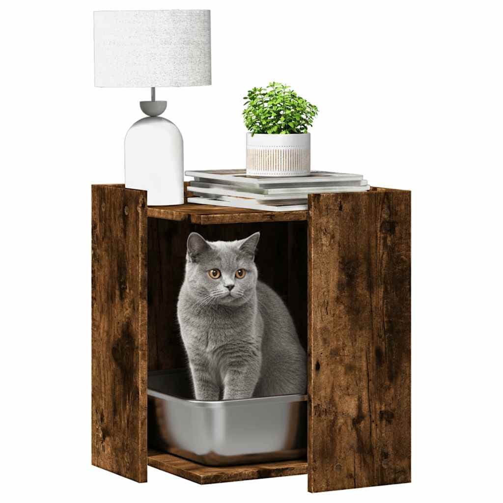 Rifugio per lettiera per gatti Rovere Fumo 42 x 42 x 51 cm — miniatura 3 di 9