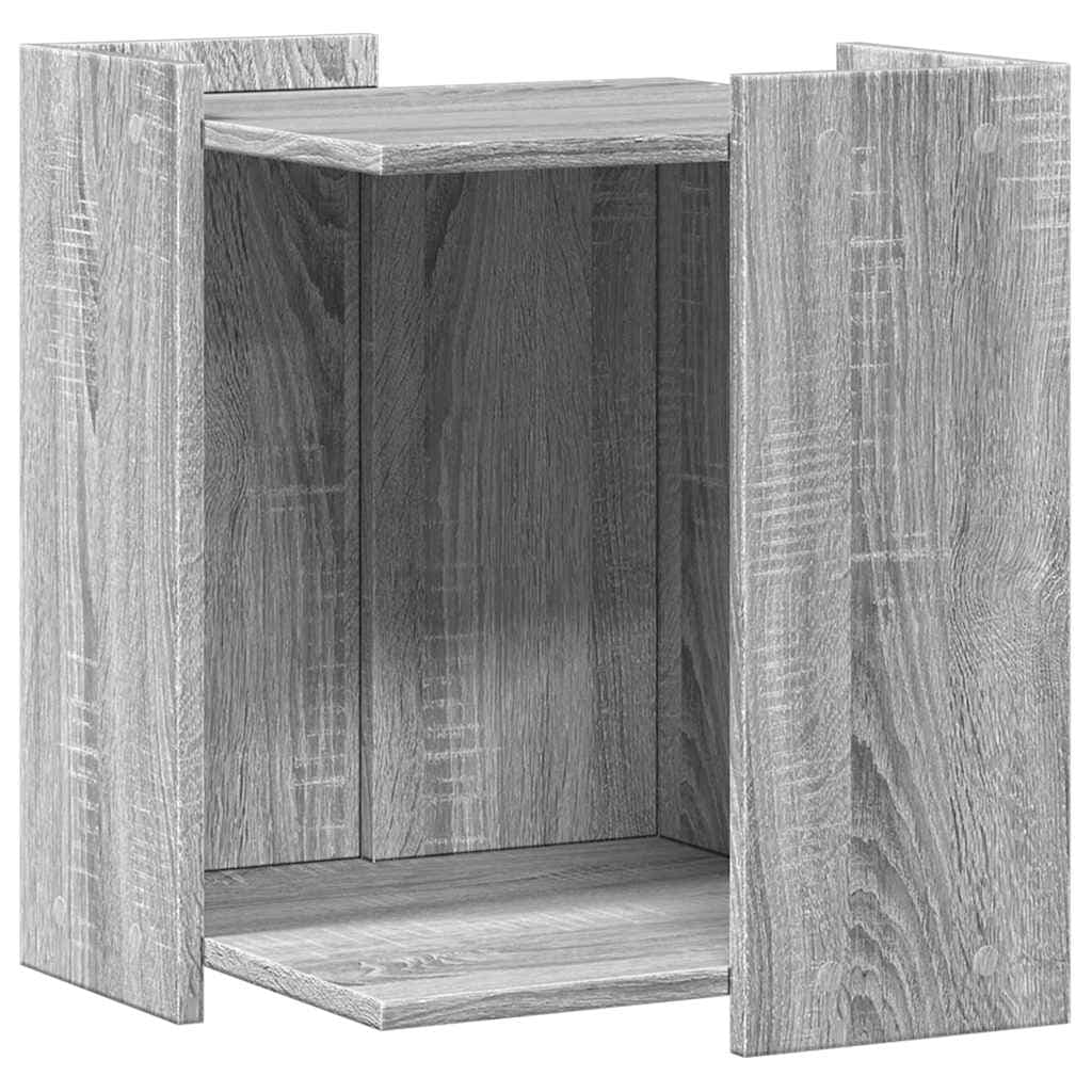 Rifugio per lettiera per gatti Sonoma grigio 42 x 42 x 51 cm — miniatura 2 di 10