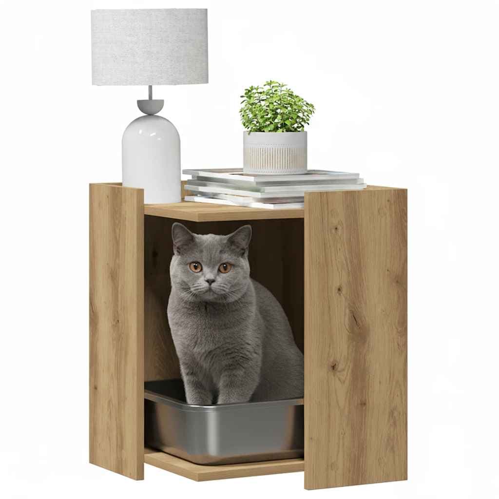 Recinto Lettiera Rovere Artigianale 42x42x51 cm in Truciolato — foto 3 di 9