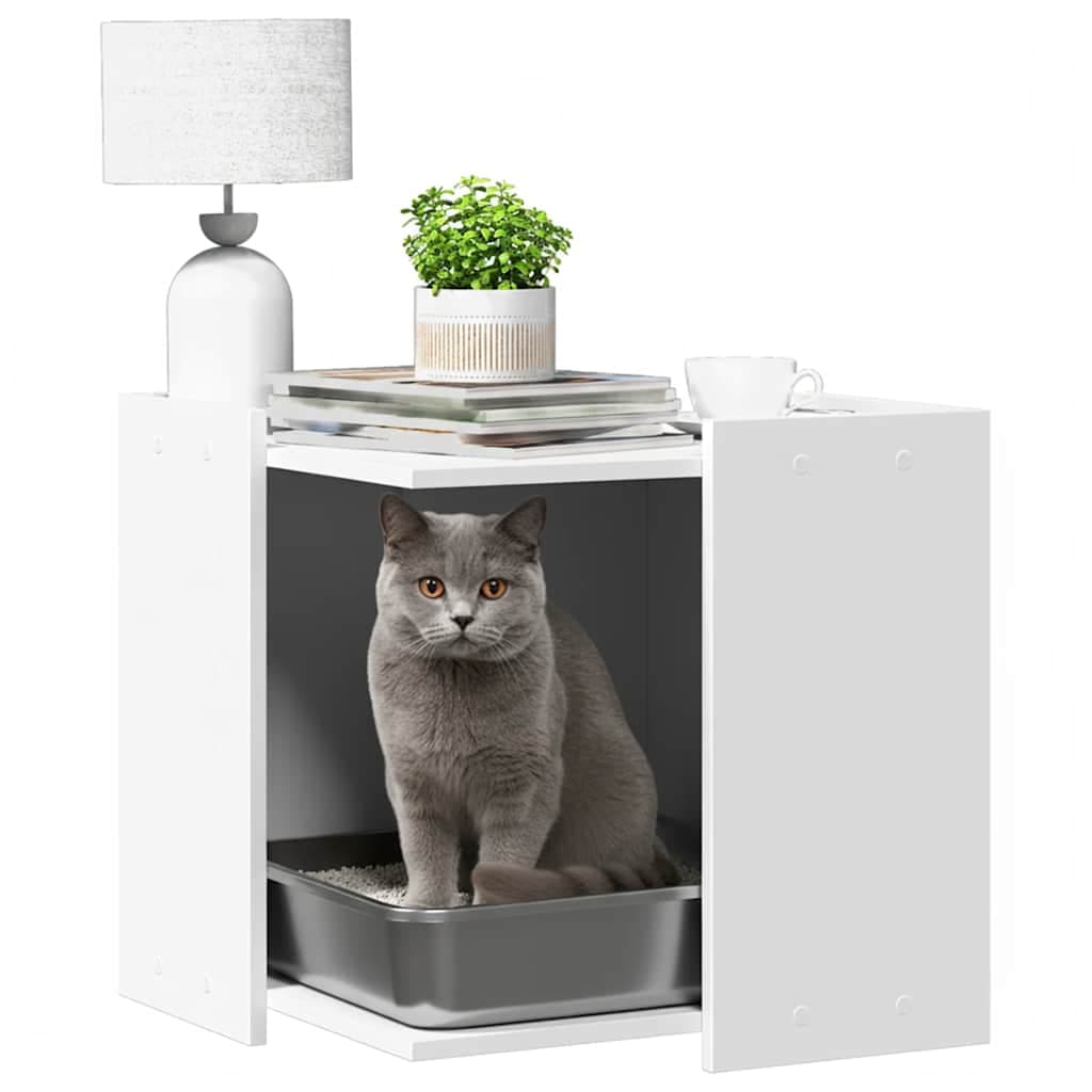 Rifugio per lettiera per gatti Bianco 53 x 53 x 51 cm — miniatura 3 di 9