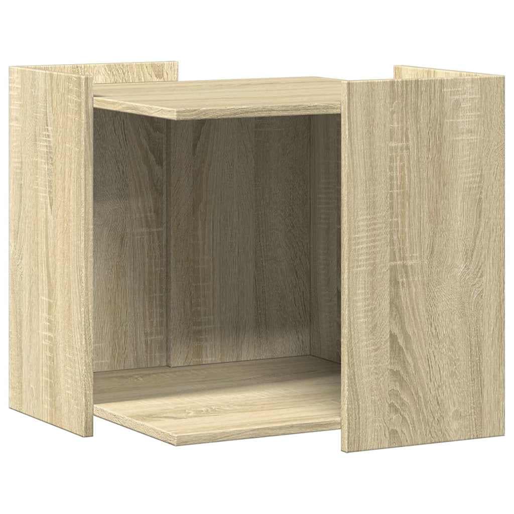 Rifugio per lettiera per gatti Rovere Sonoma 53 x 53 x 51 cm — miniatura 2 di 9