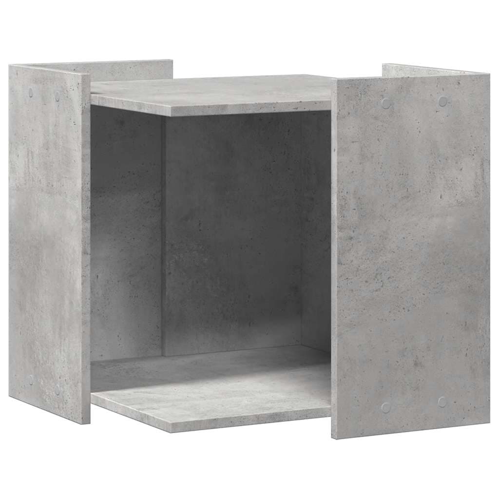 Recinto Lettiera Gatti Grigio Cemento 53x53x51 cm in Truciolato — foto 2 di 9