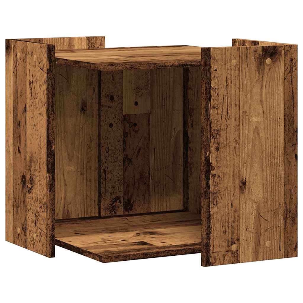 Rifugio per lettiera per gatti Legno antico 53 x 53 x 51 cm — miniatura 2 di 10