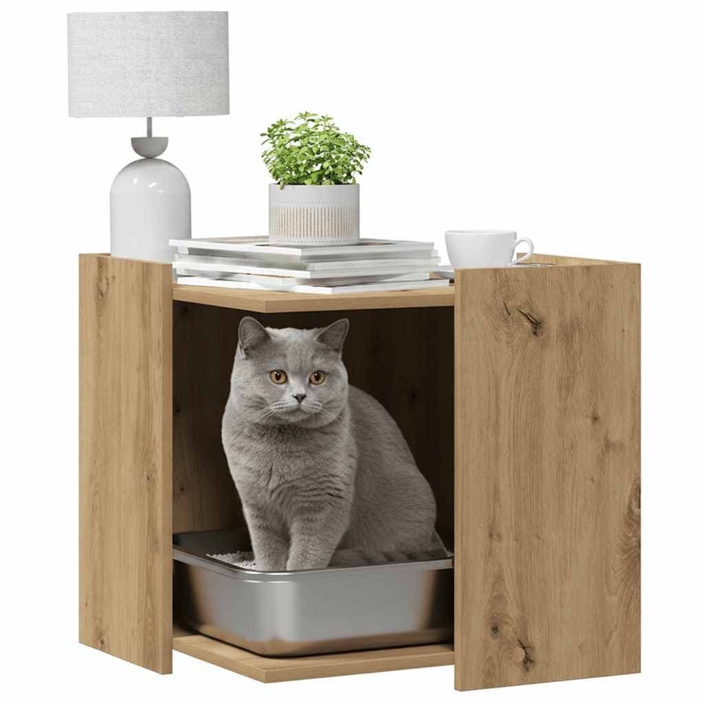 Rifugio per lettiera per gatti Rovere Artigianale — miniatura 3 di 9