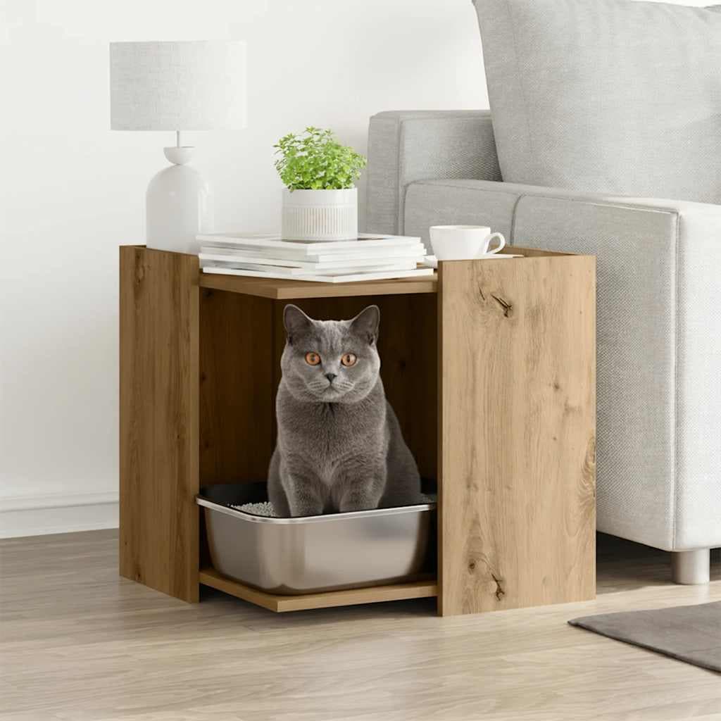 Rifugio per lettiera per gatti Rovere Artigianale — miniatura 1 di 9