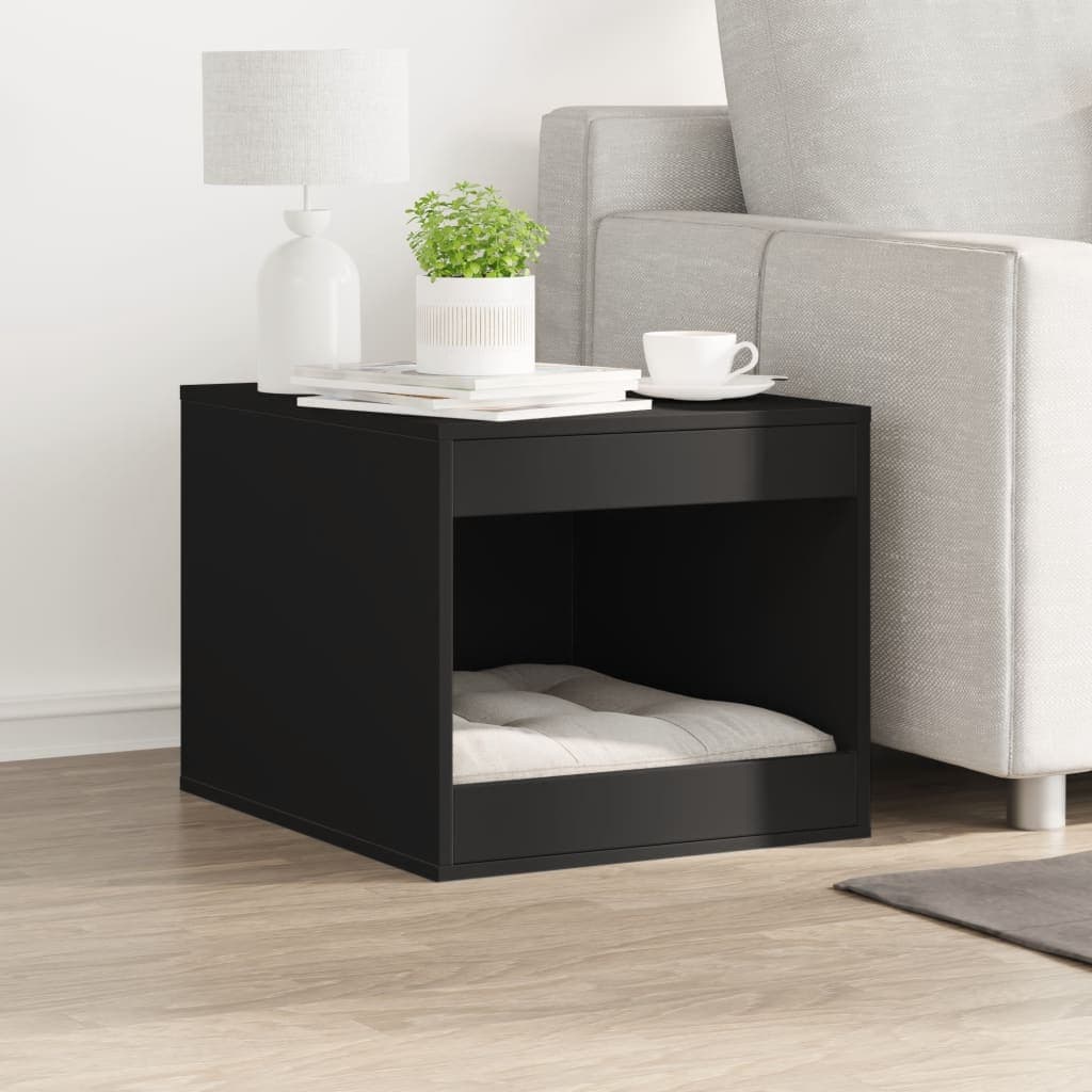 Recinto per Lettiera per Gatti Nero 47x59x42 cm in Truciolato — miniatura 3 di 8