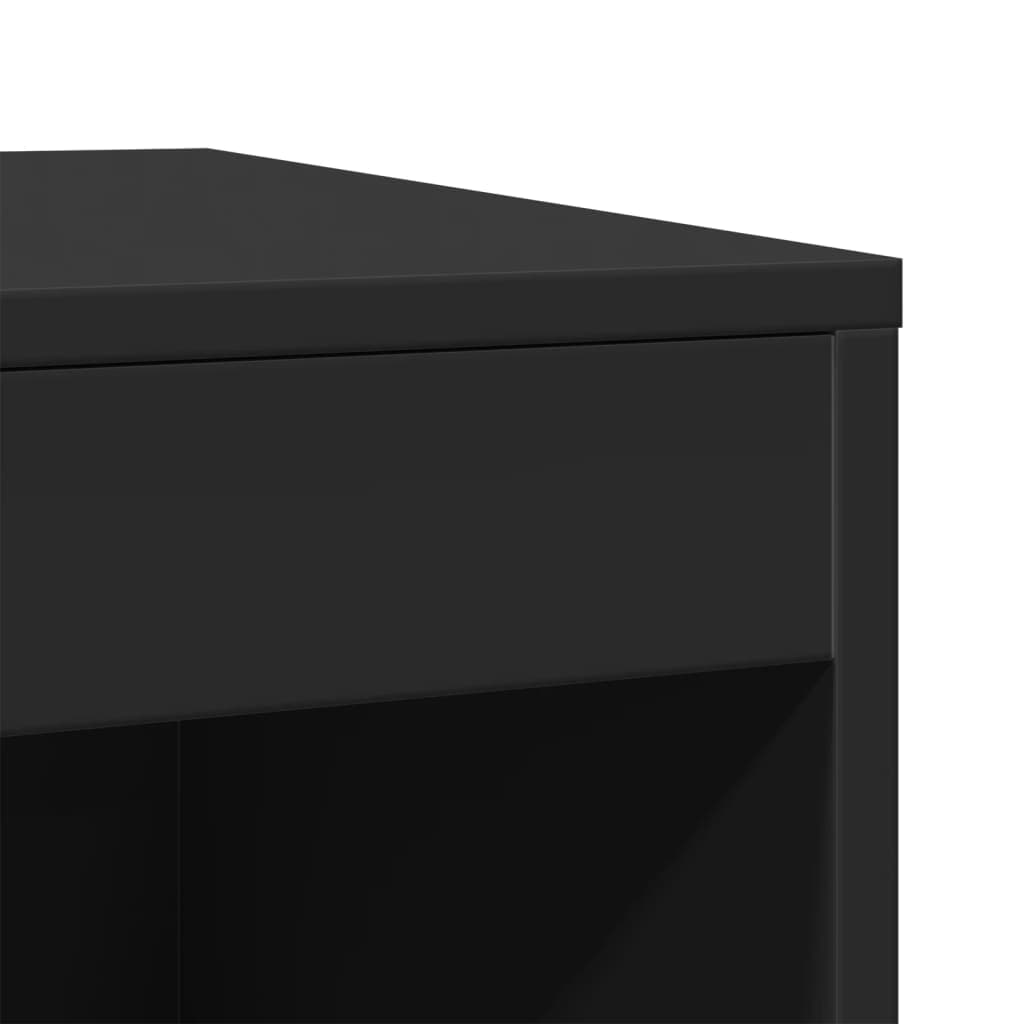 Recinto per Lettiera per Gatti Nero 47x59x42 cm in Truciolato — miniatura 6 di 8