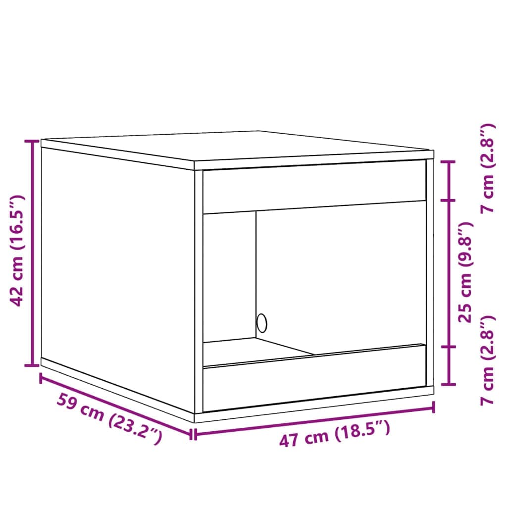 Recinto Lettiera Gatti Rovere Fumo 47x59x42 cm in Truciolato — miniatura 8 di 8