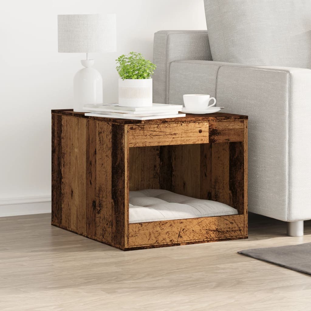 Recinto Lettiera Gatti Legno Vecchio 47x59x42 cm in Truciolato — miniatura 3 di 8