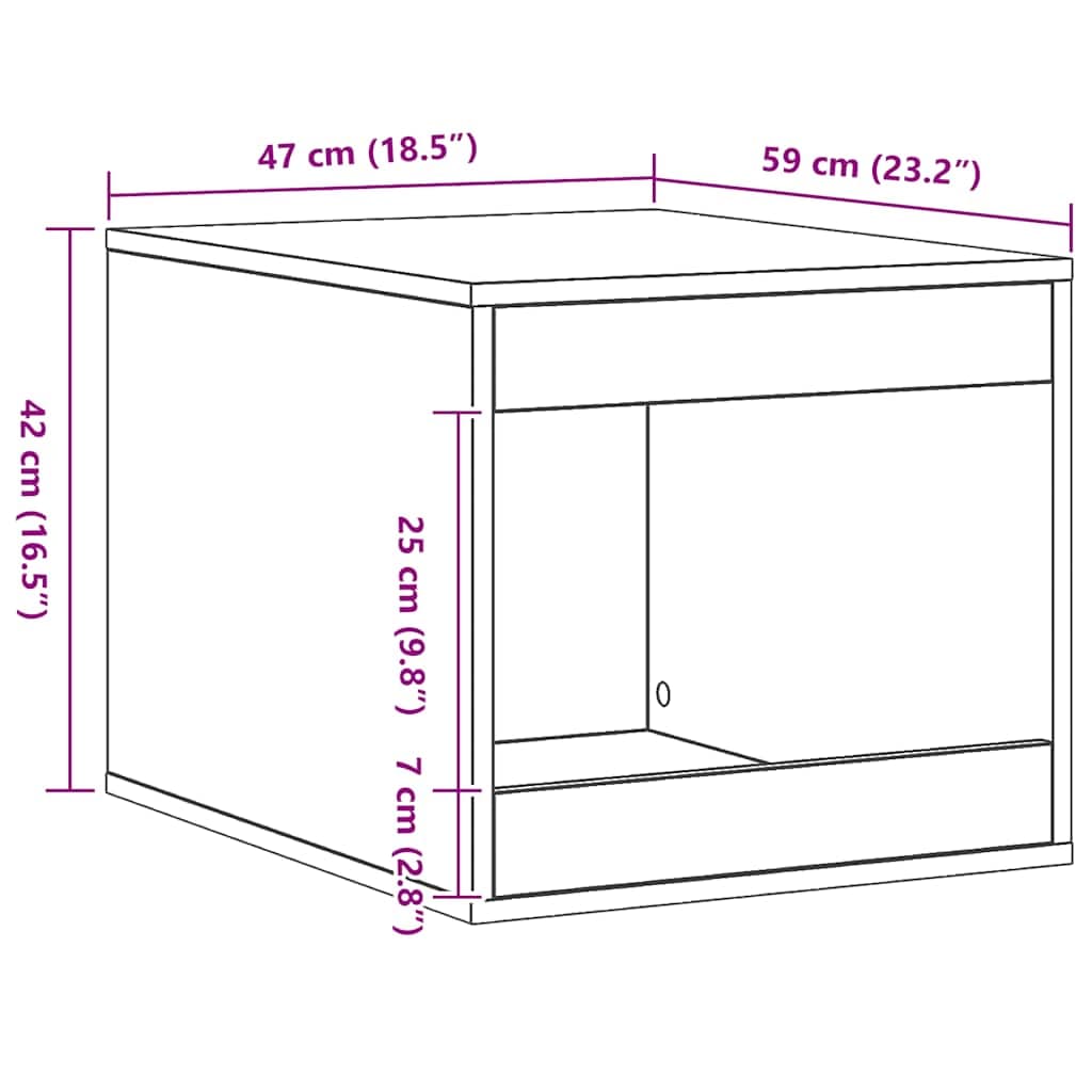Recinto Lettiera Rovere Artigianale 47x59x42 cm in Truciolato — miniatura 8 di 8