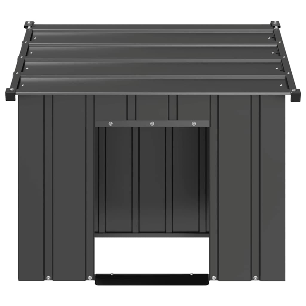 Casetta per Cani con Tetto 85x107x81 cm Acciaio Zincato — miniatura 2 di 6