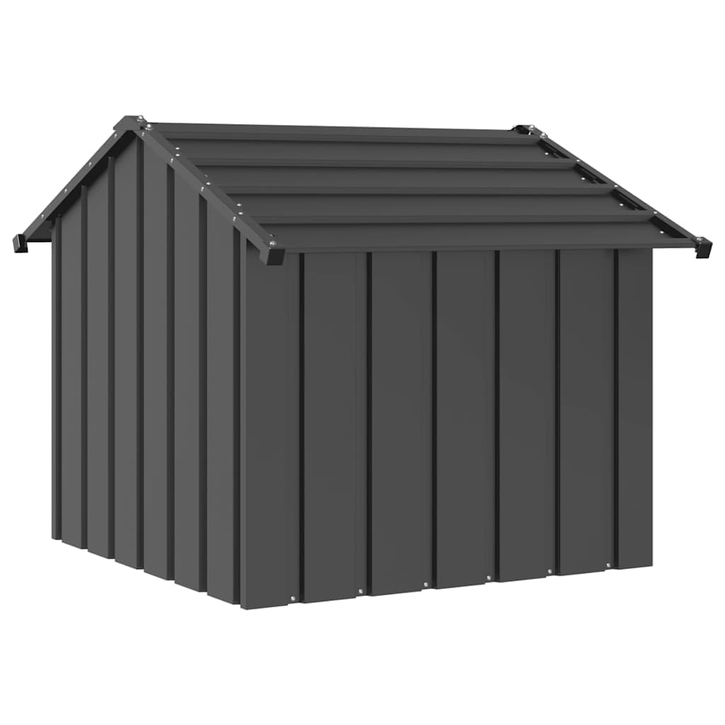 Casetta per Cani con Tetto 85x107x81 cm Acciaio Zincato — miniatura 3 di 6