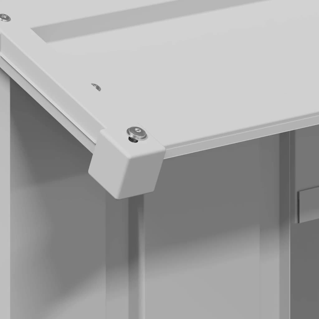 Casetta per Cani con Tetto 85x107x81 cm Acciaio Zincato — miniatura 4 di 6