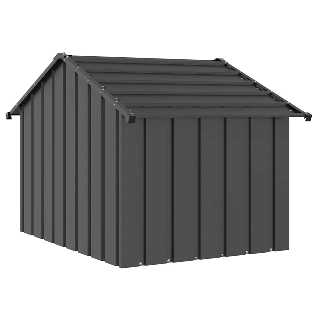 Casetta per Cani con Tetto 83x130x85 cm Acciaio Zincato — miniatura 3 di 6