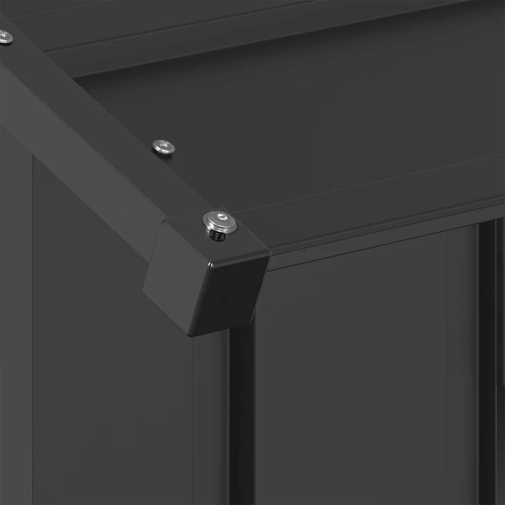 Casetta per Cani con Tetto 83x130x85 cm Acciaio Zincato — miniatura 4 di 6