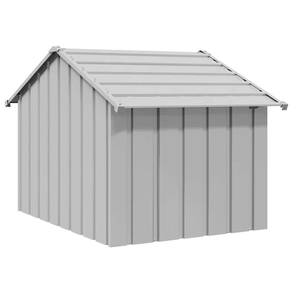 Casetta per Cani con Tetto 83x130x85 cm Acciaio Zincato — miniatura 3 di 6