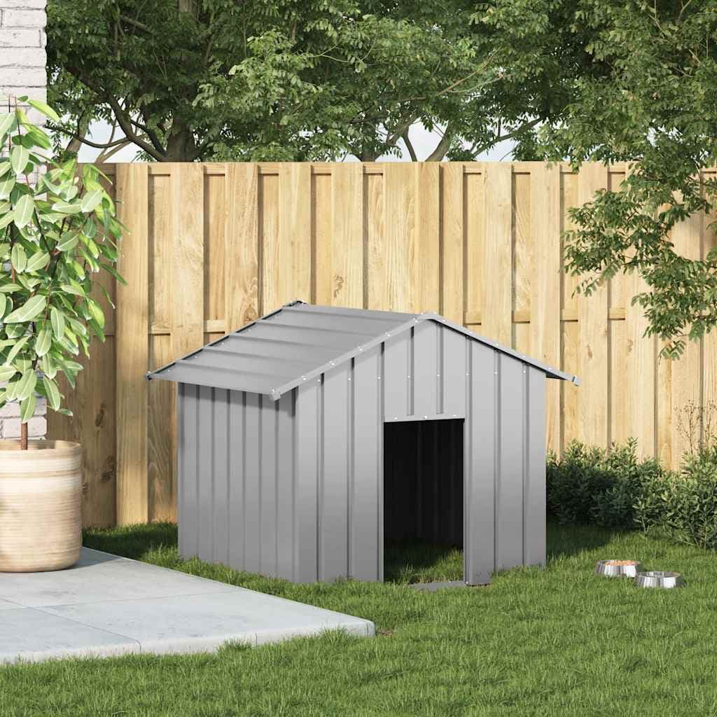Casetta per Cani con Tetto 131x101x102 cm Acciaio Zincato — foto 1 di 6